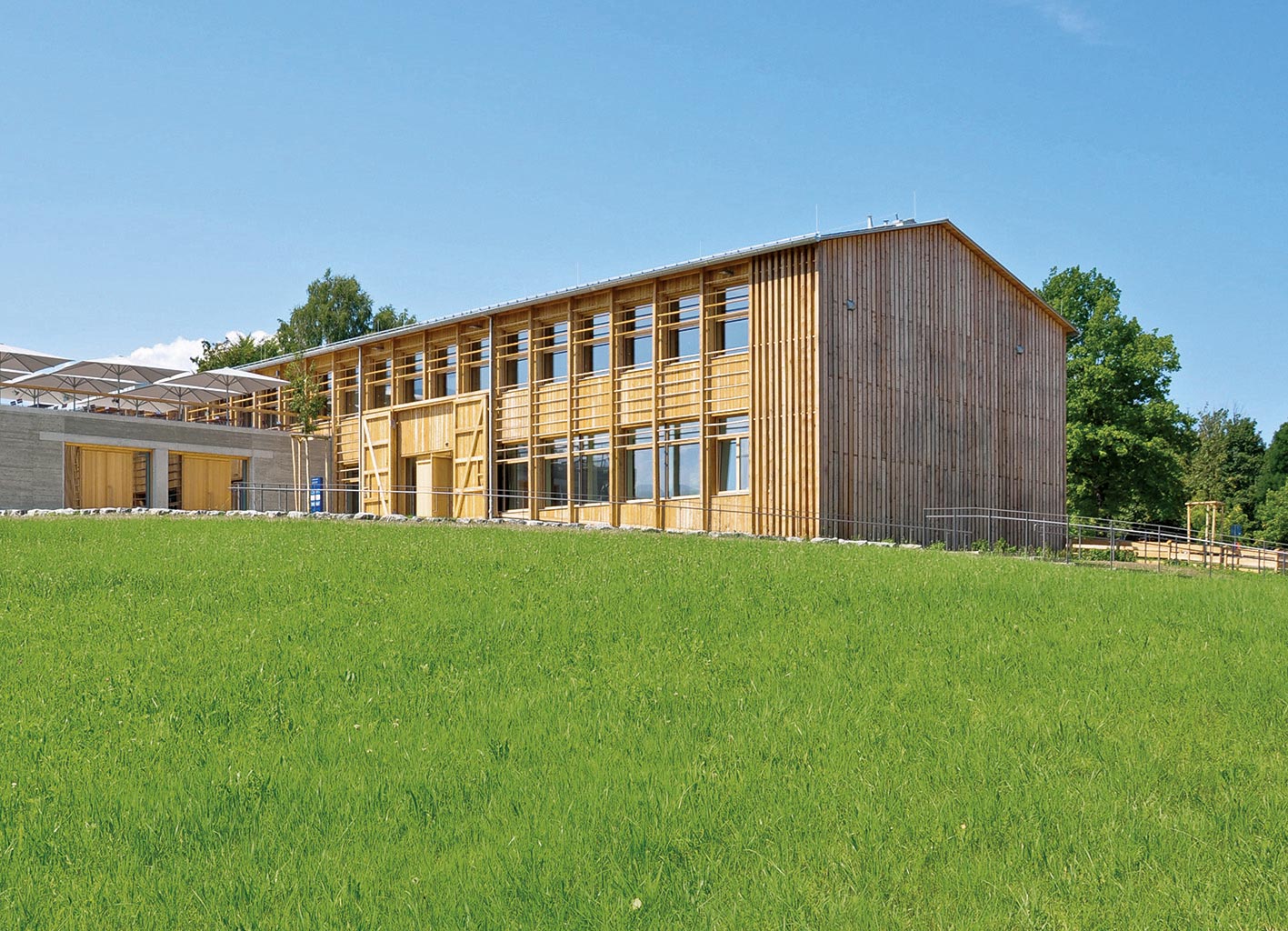 Eingangsgebäude des Freilichtmuseums an der Glentleiten