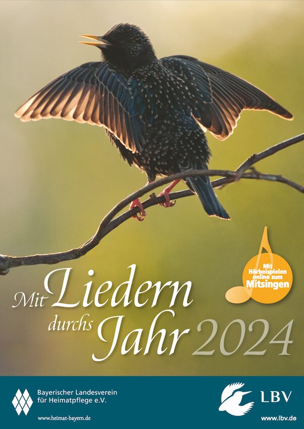 Titelblatt des Kalenders "Mit Liedern durchs Jahr 2024"