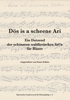 Titelblatt vom Liederbuch "Dös is a scheene Ari"