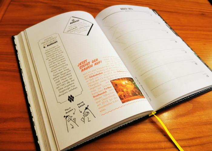 MUH Kalender aufgeklappt