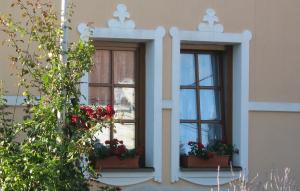 zwei Fenster eines Hauses